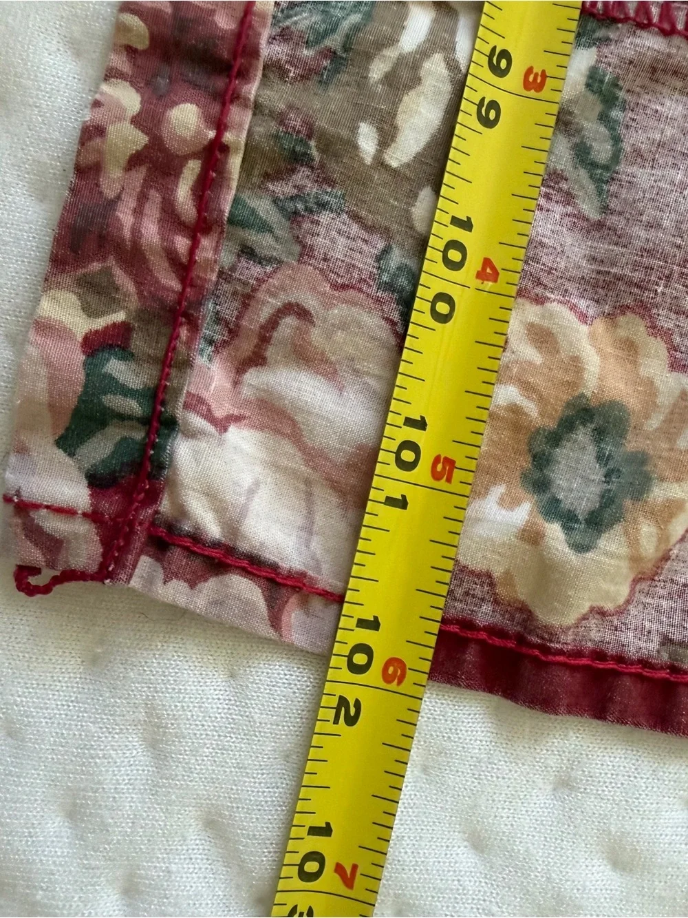 Ralph Lauren Marseilles 1 Queen Flat Sheet & 2 Standard Pillow Cases Red Floral